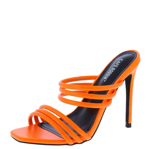 Zeus Leather Open Toe Strappy Sandals Pink Neon