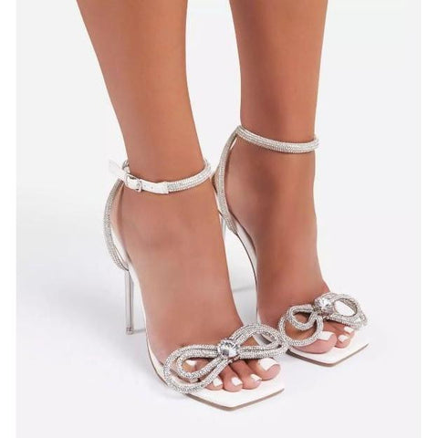 Chain-Up Stiletto High Heel Sandal