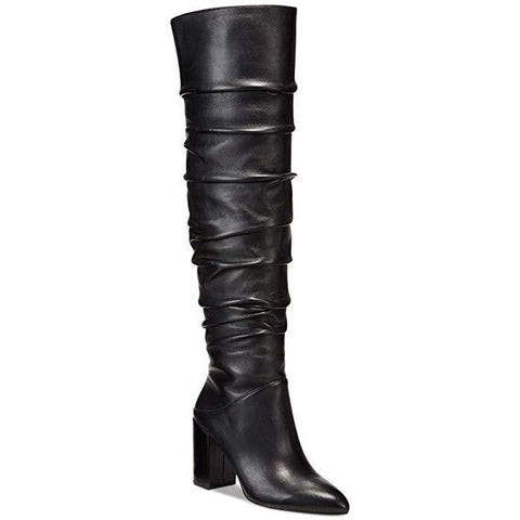 Valencia Peep Toe Block Heel Leather Booties